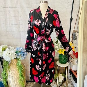 Black Silk Heart Robe